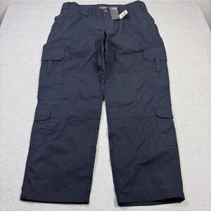 5.11 Tactical Taclite Ems Pants Mens 44x32 Blue Cargo Polyester Blend Workwear
